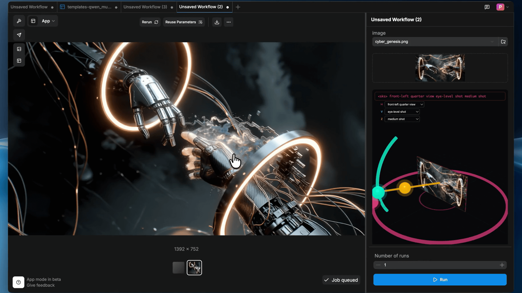 ComfyUI App Mode - transforming node graphs into clean user interfaces