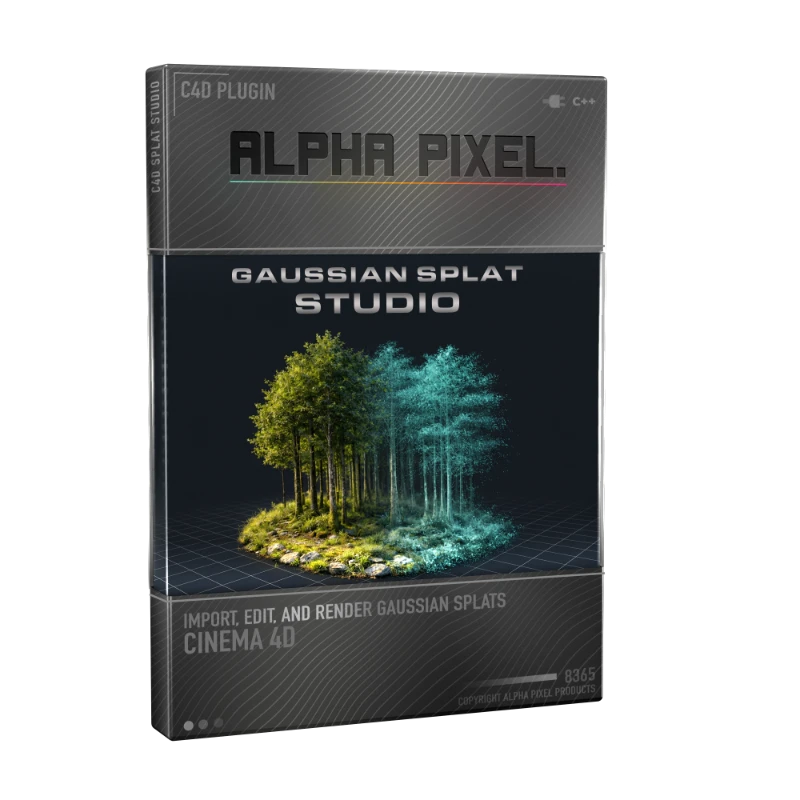 Gaussian Splat Studio for Cinema 4D — plugin box art