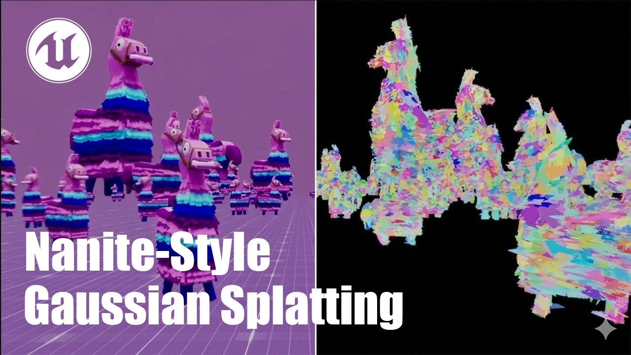 NanoGS Plugin — Nanite-Style Gaussian Splatting rendering demo in Unreal Engine 5