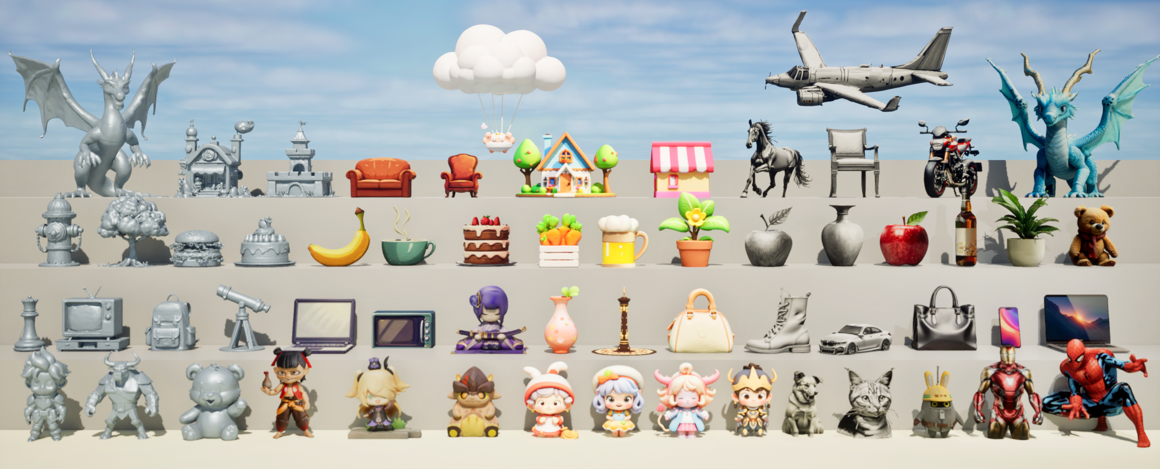 Step1X-3D textured 3D asset generation