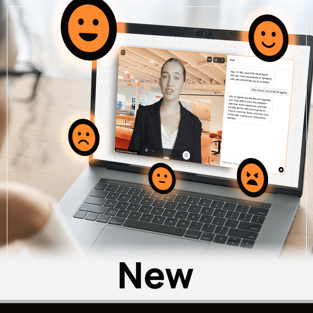 D-ID V4 Expressive Visual Agents — digital human avatar with realistic expressions