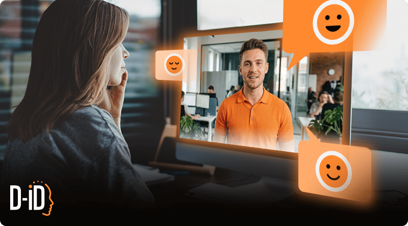 D-ID platform showing multiple AI agent personas