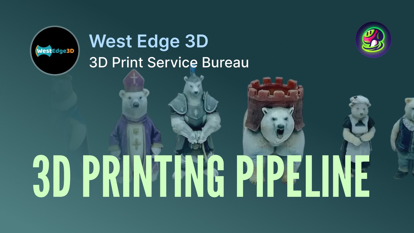 AI-generated 3D-printed figurines created with Meshy text-to-3D