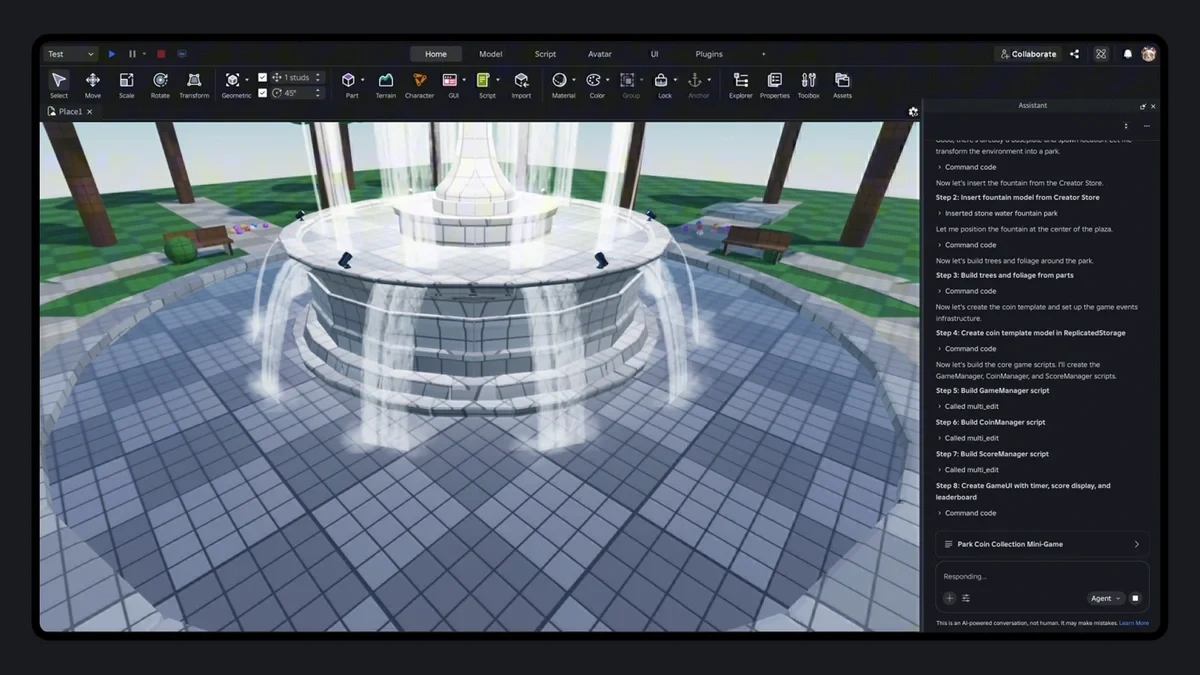 Roblox Studio Planning Mode — AI analyzes your game and generates a complete action plan