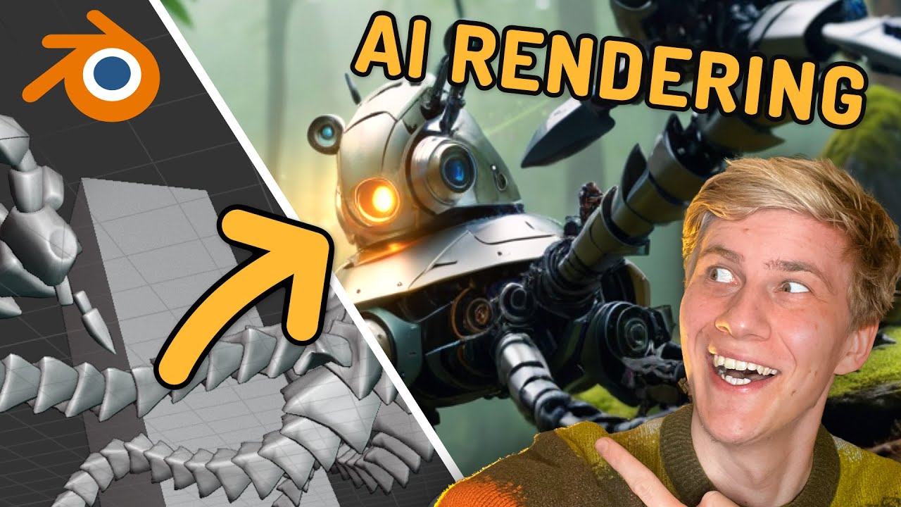 AI rendering 3D animation with Blender — Mickmumpitz's earlier SDXL workflow
