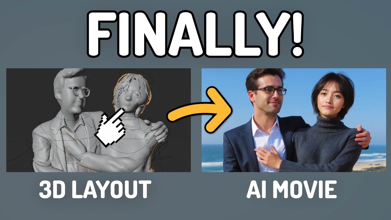 Multiple consistent AI characters and camera in a Blender + ComfyUI scene