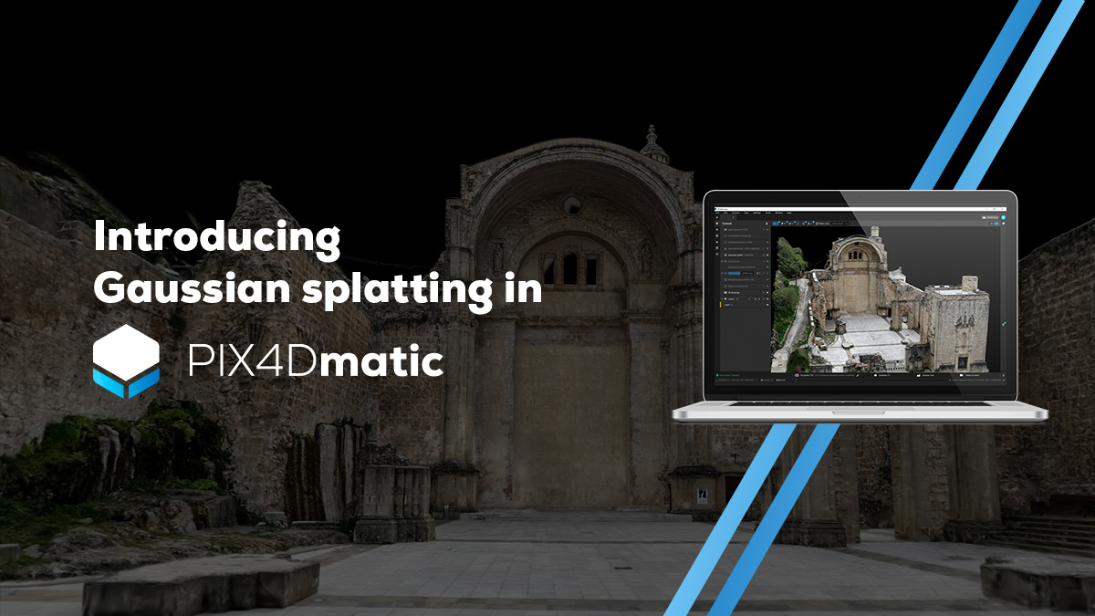 Gaussian Splatting reconstruction inside PIX4Dmatic — pump station industrial site
