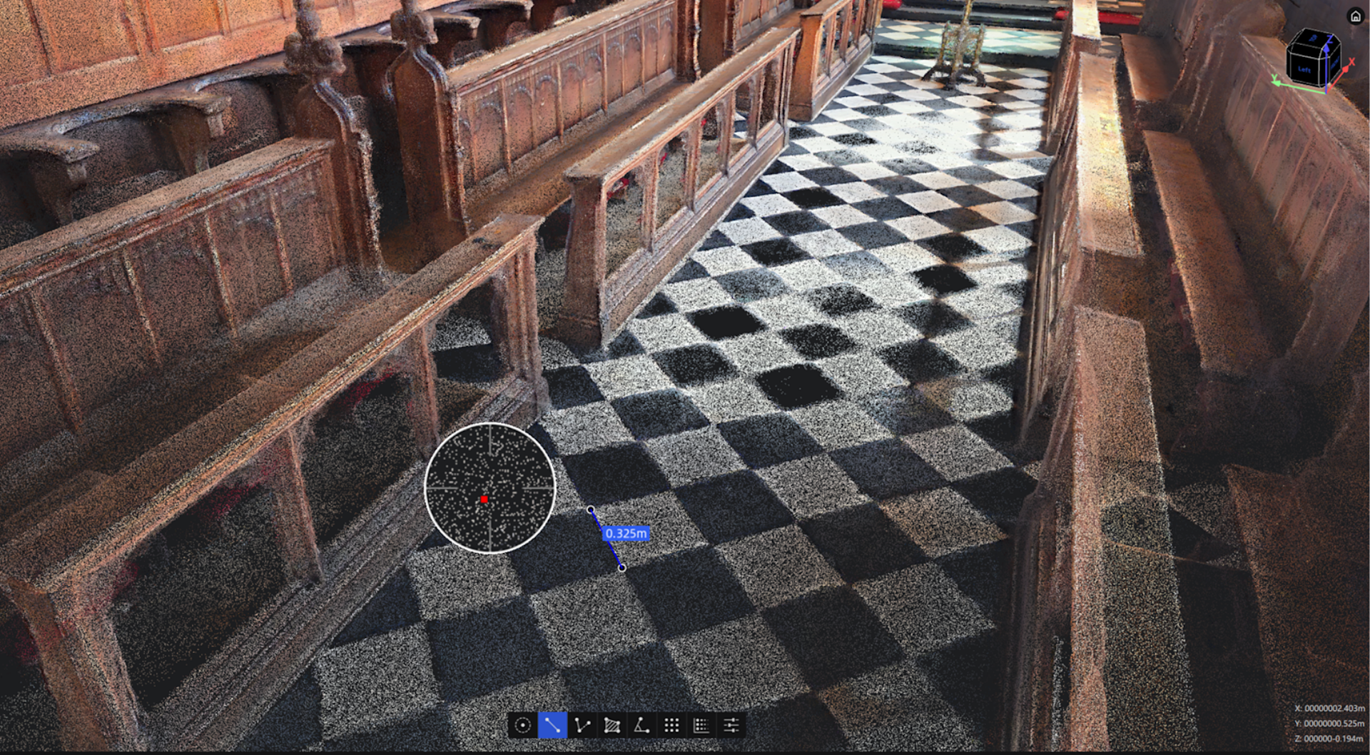 K2 sample point cloud data showing dense accurate geometry from a handheld scan