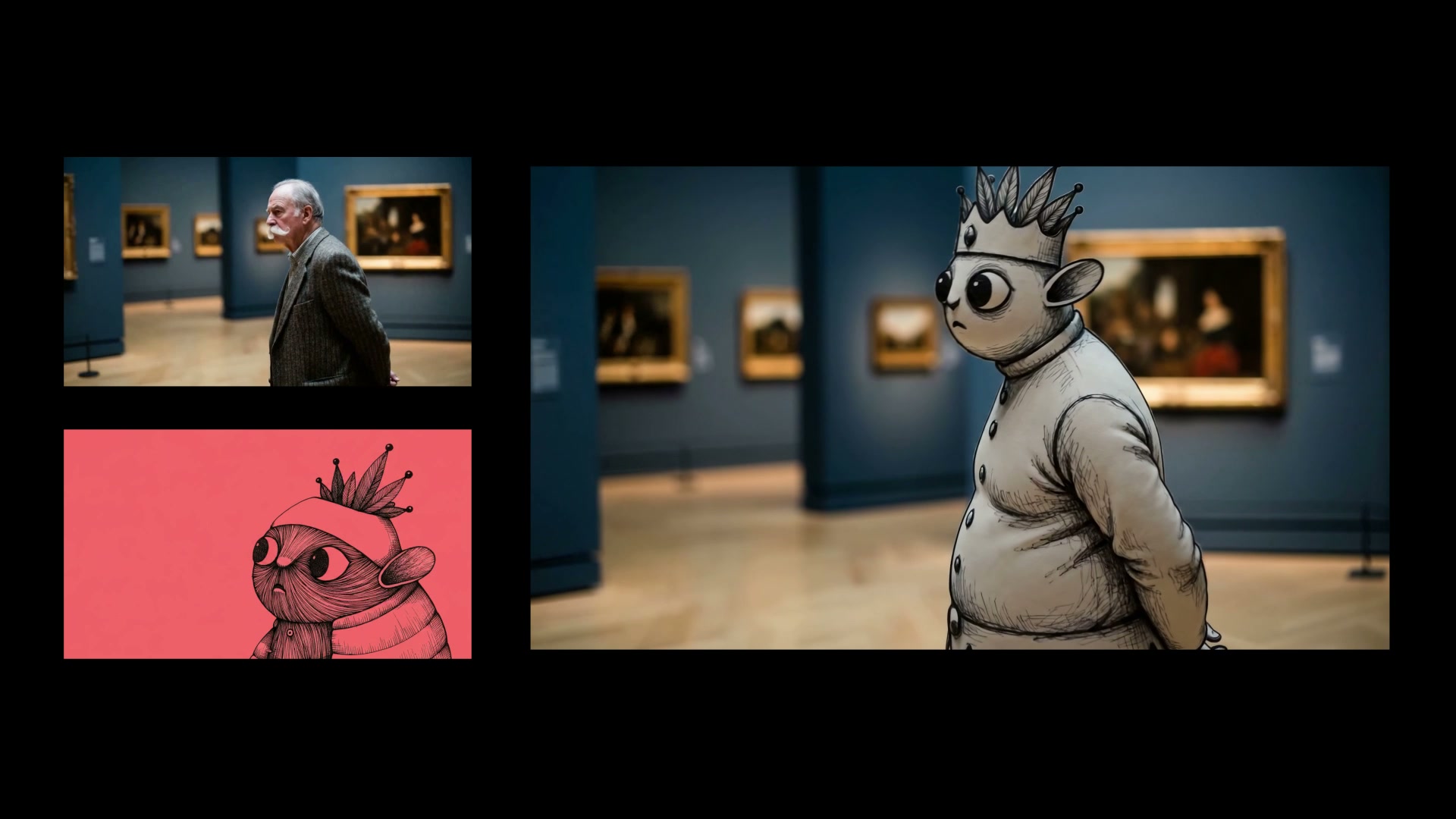 Conversational character transformation: a museum visitor restyled into a hand-drawn character