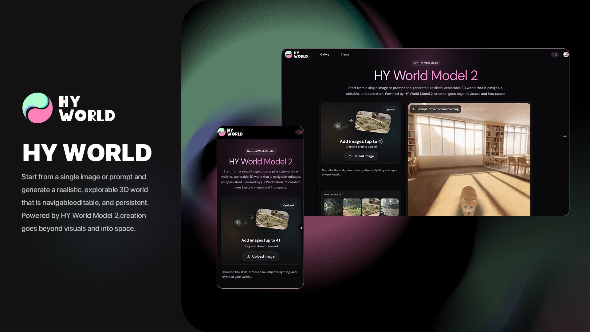 HY World generated explorable 3D scene
