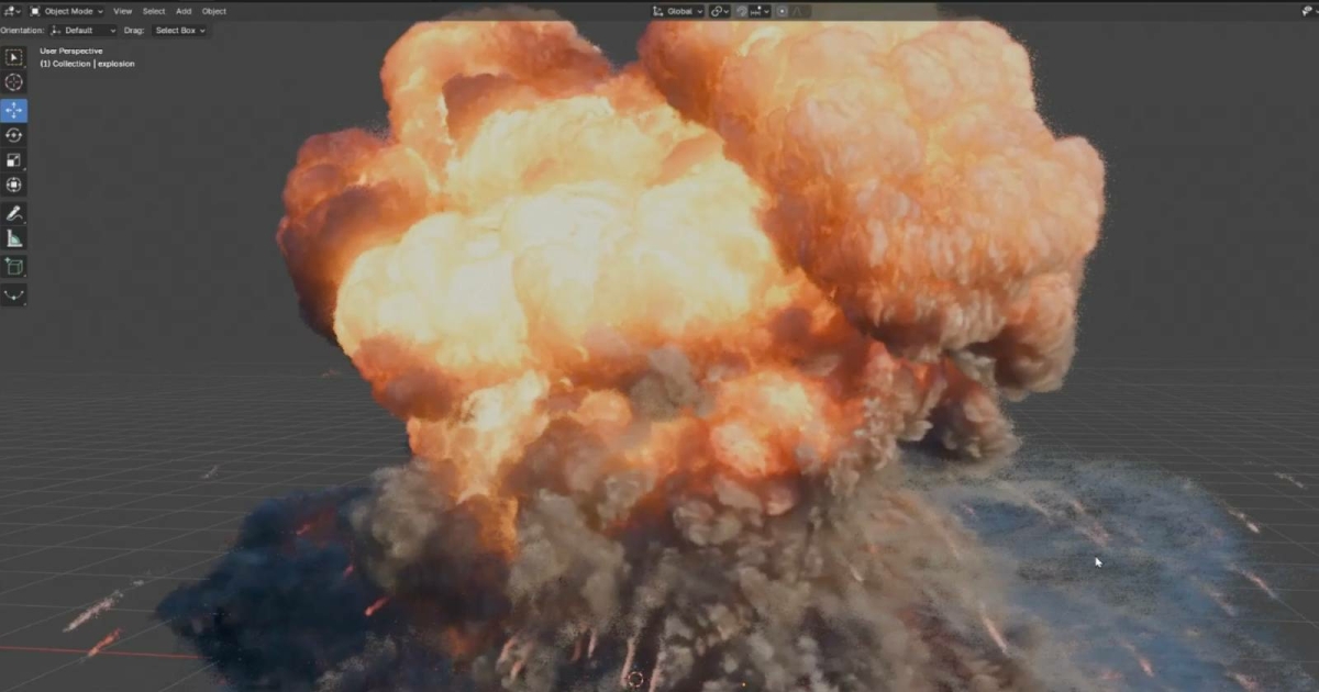 Gaussian splat loaded in the Blender 5.3 viewport