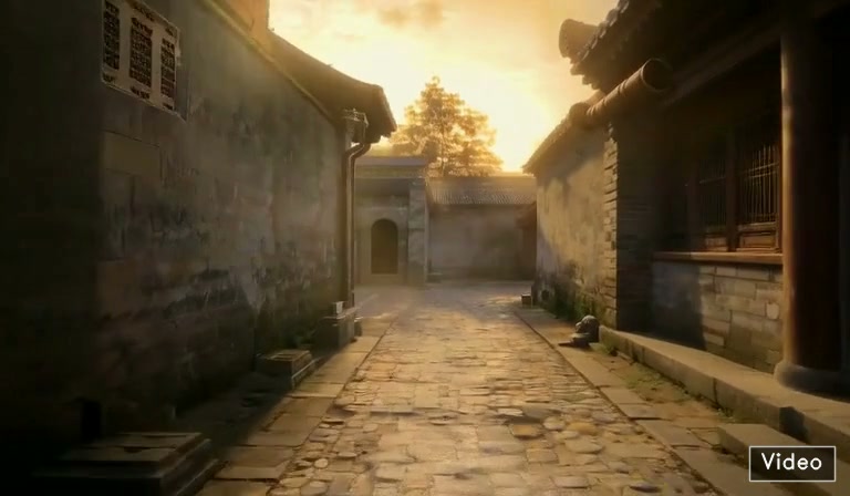 A generated 3D scene of a Chinese temple explored interactively in the Lyra 2.0 GUI