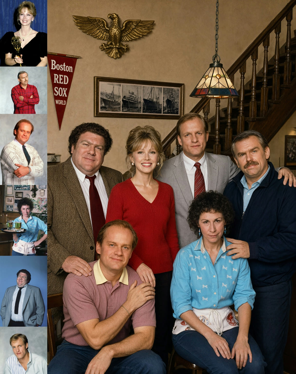 A group photograph assembled by Qwen-Image-2.1 from several separate portrait reference images